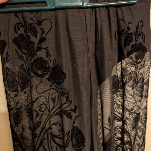 Widow Sheer Mesh Floral Flares - Picture 6 of 6